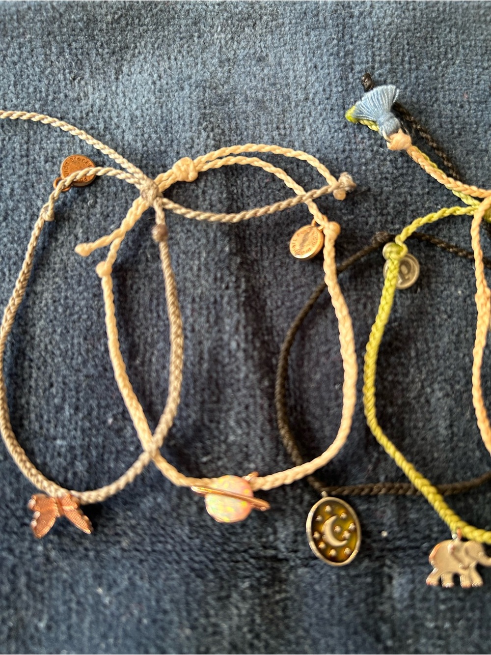 Pura Vida braided charm bracelets bundle of 7 various colors - Picture 3 of 5